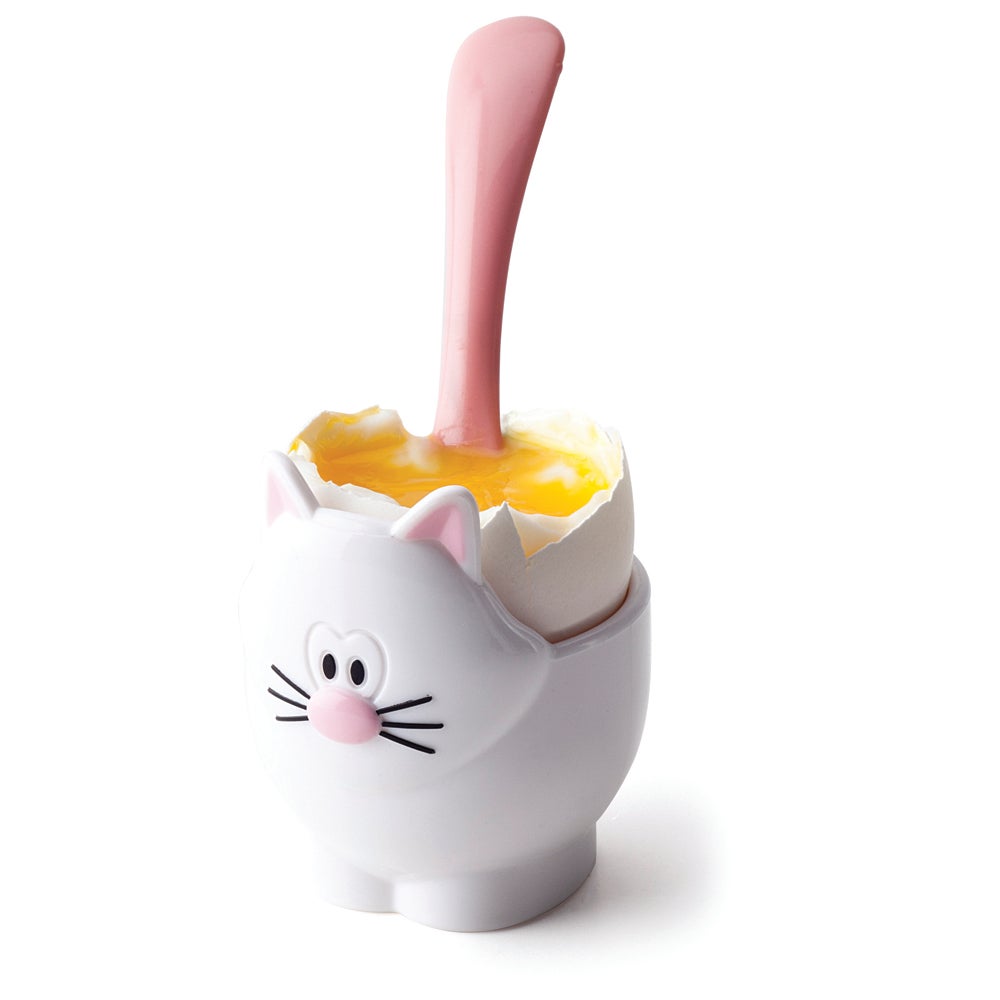 Meow eggcup and spoon