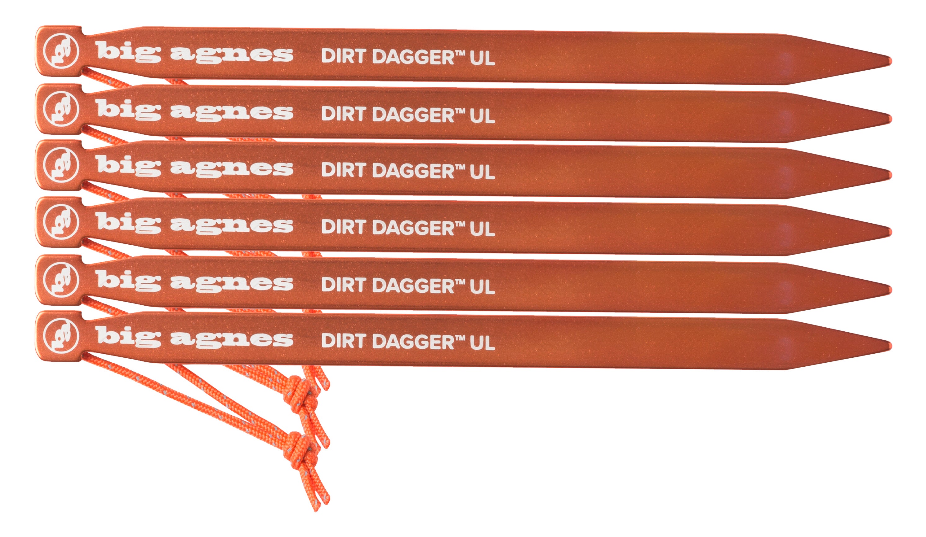 Big Agnes Dirt Dagger 19 cm Tent Stakes: 6-pack