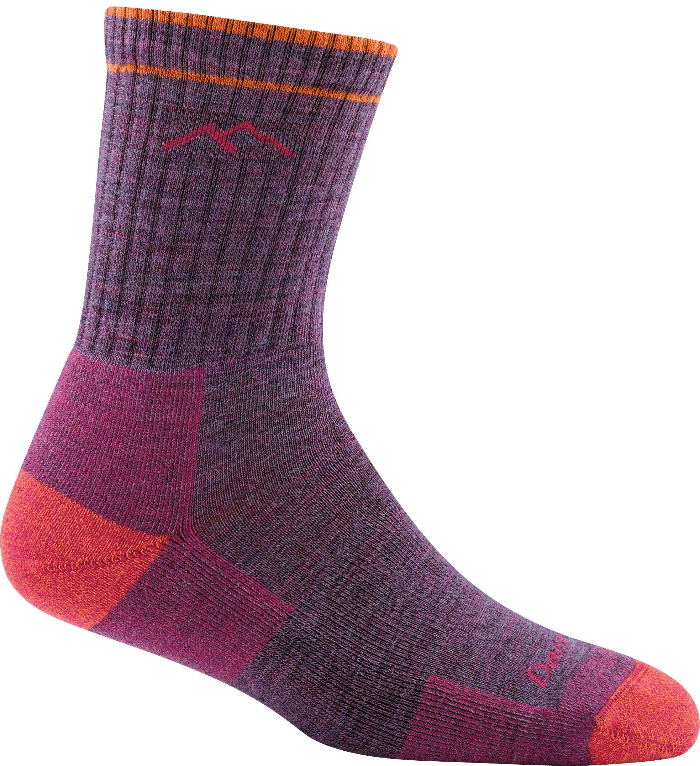 Hiker Micro Crew Sock Cushion Plum Heather S